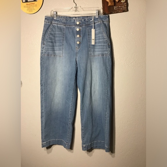 Chico's Denim - NEW CHICOS Wide Leg Ankle Crop Denim Jeans Women’s Size U.S 14 Chicos 2.5